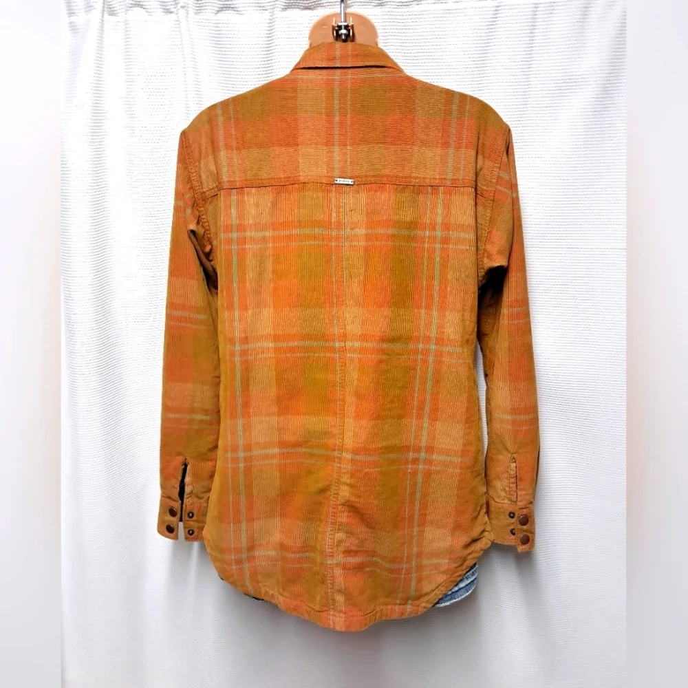 Women's Prana Curdoroy Button Down Plaid Blouse Size XS - Picture 3 of 4